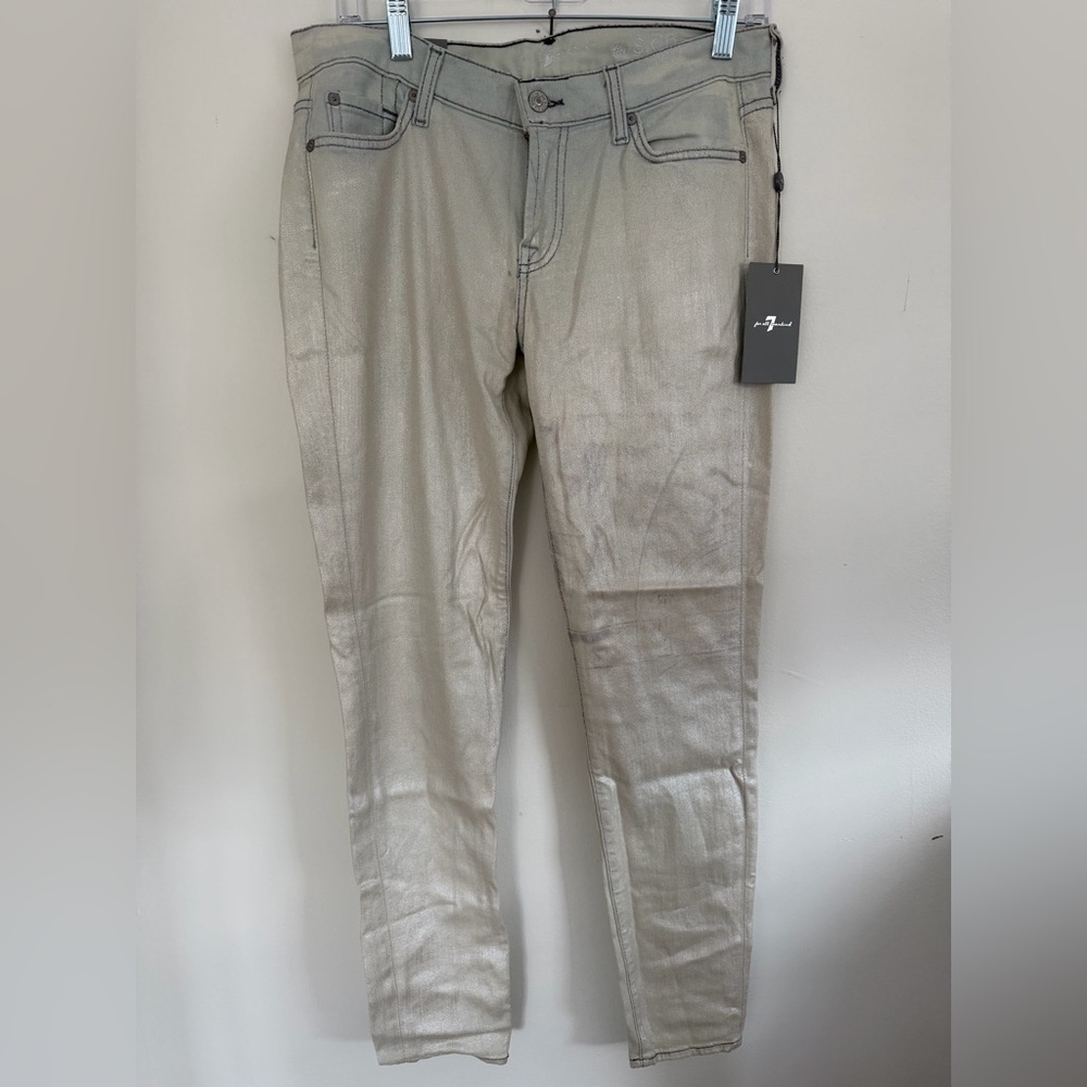 Seven for all Mankind Second skin skinny magic shimmer Jeans NWT
